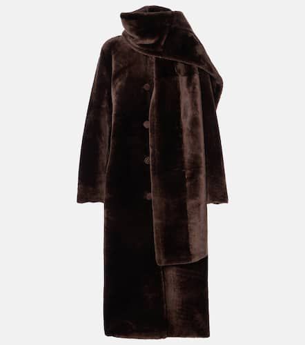 Cappotto Daphne in shearling con sciarpa - Nour Hammour - Modalova