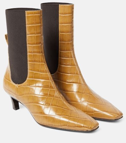 Chelsea Boots The Mid Heel aus Leder - Toteme - Modalova