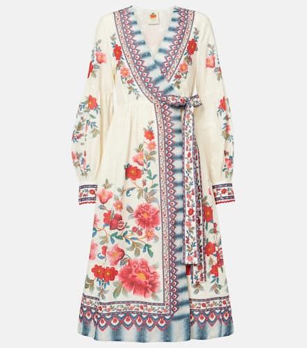 Wickelkleid Mosaic Garden aus Baumwolle - Farm Rio - Modalova