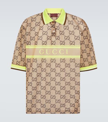 Gucci GG printed mesh polo shirt - Gucci - Modalova