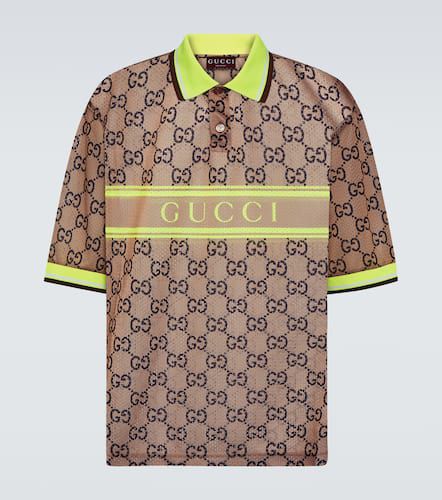 Gucci GG printed mesh polo shirt - Gucci - Modalova