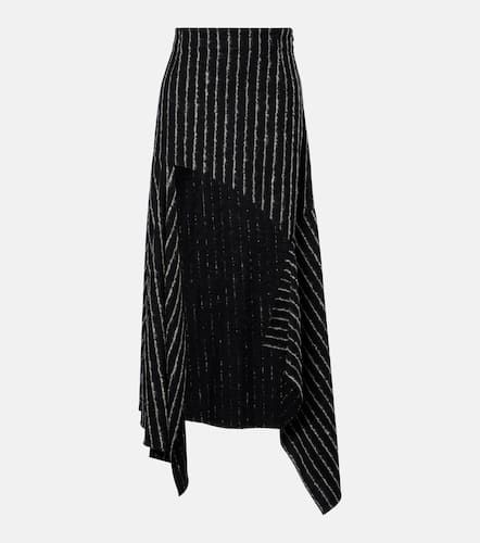 Striped asymmetric maxi skirt - Mugler - Modalova