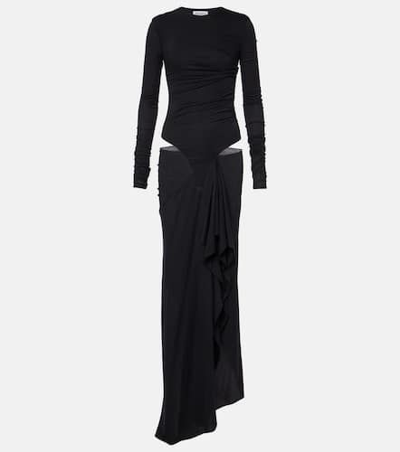 Draped cutout semi-sheer maxi dress - The Attico - Modalova