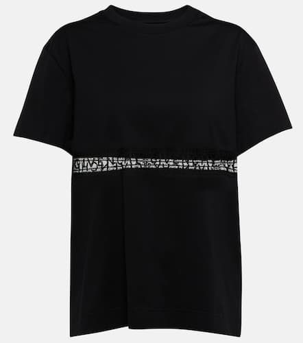 Lace-trimmed cotton jersey T-shirt - Givenchy - Modalova