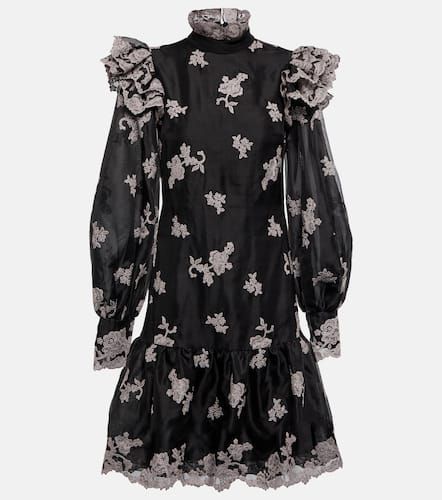 Nella floral embroidered silk minidress - Erdem - Modalova
