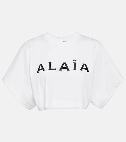 Alaïa Crop top de algodón con logo - Alaia - Modalova