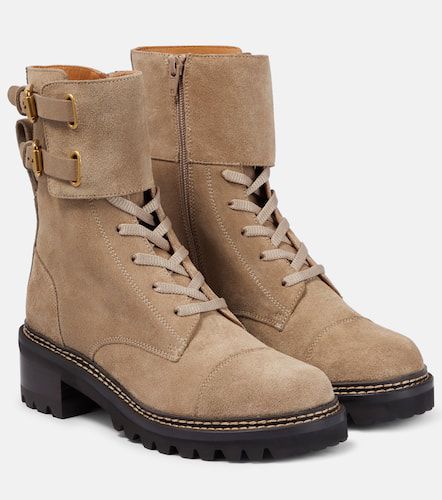 See By ChloÃ© Mallory suede combat boots - See By Chloe - Modalova