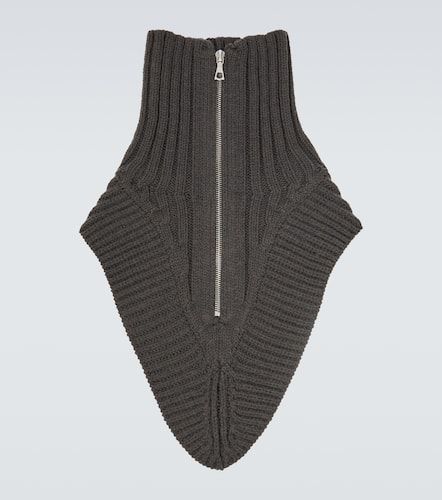 Zip-up ribbed-knit virgin wool scarf - Dries Van Noten - Modalova