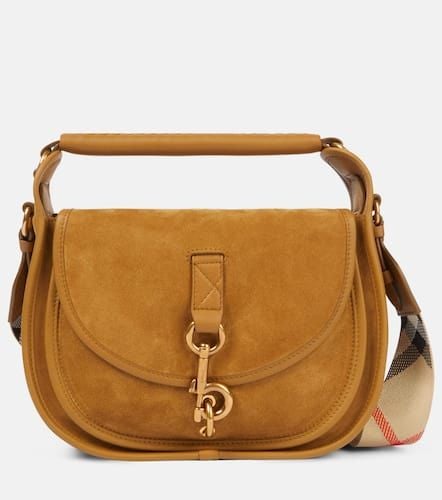 Borsa a spalla Clip Messanger in suede - Burberry - Modalova