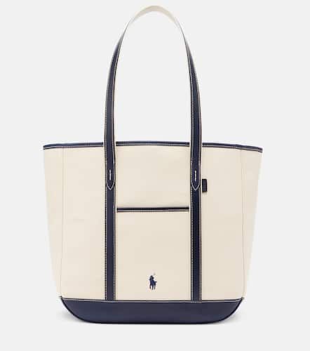 Shopper in canvas con pelle - Polo Ralph Lauren - Modalova