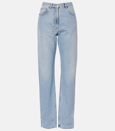 Jeans a gamba larga a vita media - Valentino - Modalova