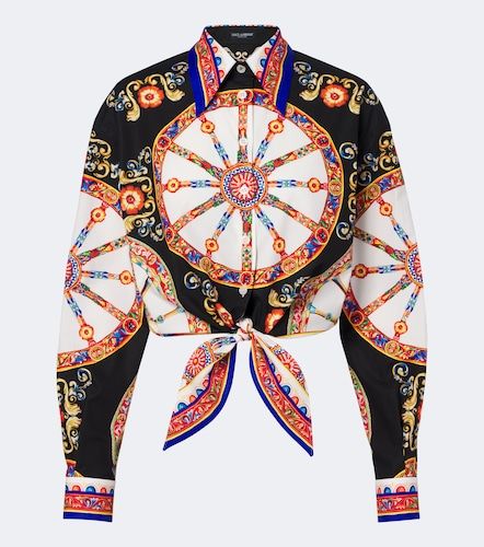 Camisa cropped Carretto de algodón - Dolce&Gabbana - Modalova