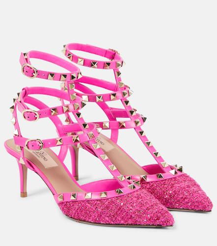 Pumps Rockstud 65 aus Bouclé und Leder - Valentino Garavani - Modalova