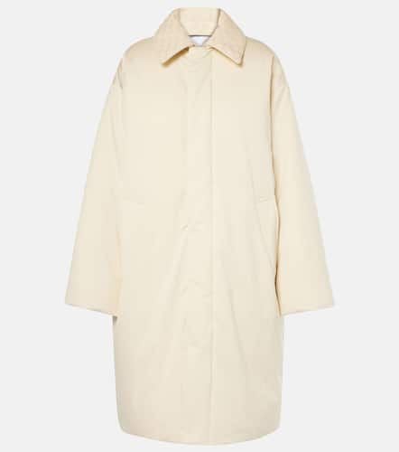 Leather-trimmed twill down coat - Bottega Veneta - Modalova