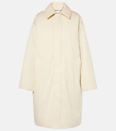 Leather-trimmed twill down coat - Bottega Veneta - Modalova