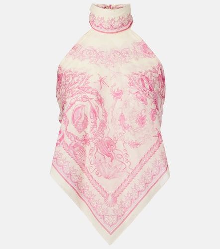 Top Undersea Barocco en coton et soie - Versace - Modalova