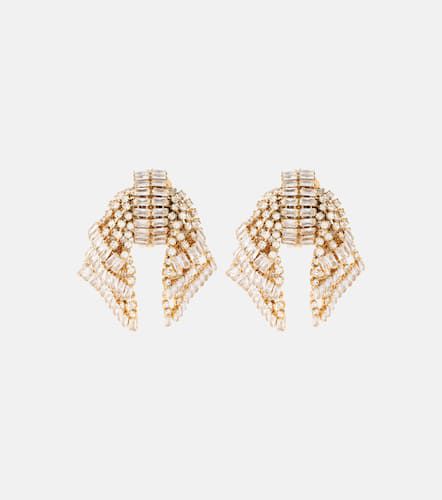 Bow crystal-embellished earrings - Alessandra Rich - Modalova