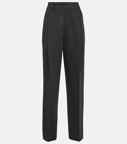 Pantalones rectos plisados - Victoria Beckham - Modalova