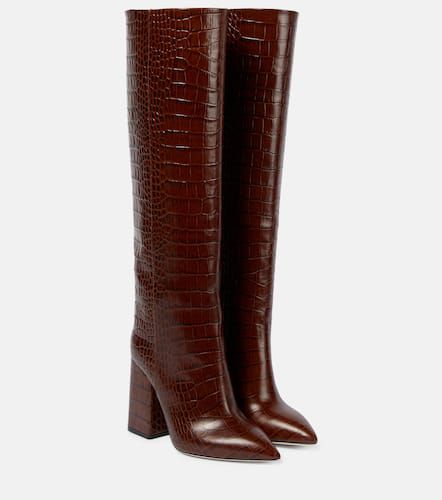 Anja croc-effect leather knee-high boots - Paris Texas - Modalova