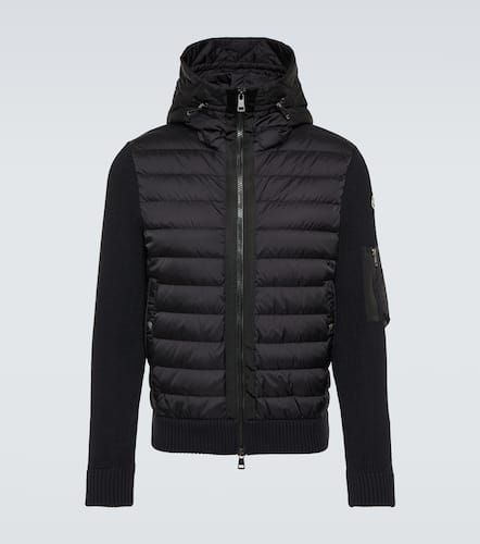 Down-paneled wool-blend jacket - Moncler - Modalova