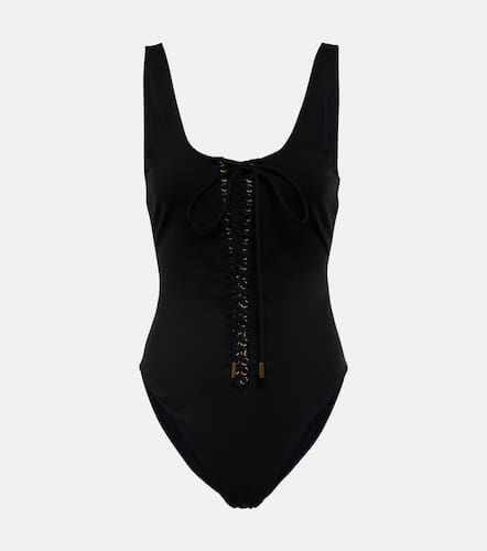 Lace-up detail swimsuit - Saint Laurent - Modalova