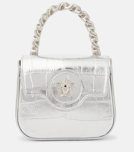 La Medusa Mini metallic leather tote bag - Versace - Modalova