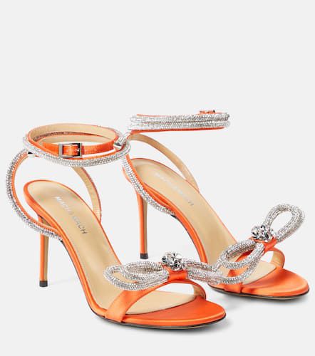Double Bow embellished satin sandals - Mach & Mach - Modalova