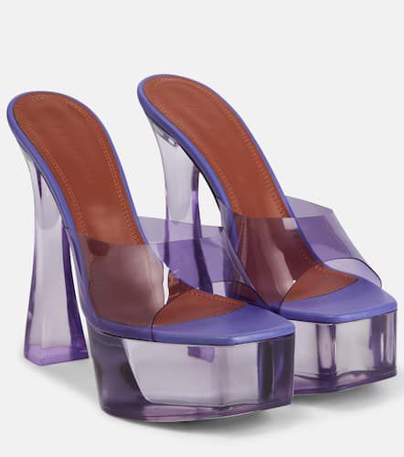 Dalida Glass PVC platform mules - Amina Muaddi - Modalova