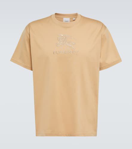 T-shirt in jersey di cotone con ricamo - Burberry - Modalova