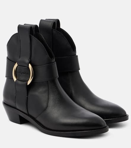 New Ring leather ankle boots - See By Chloe - Modalova
