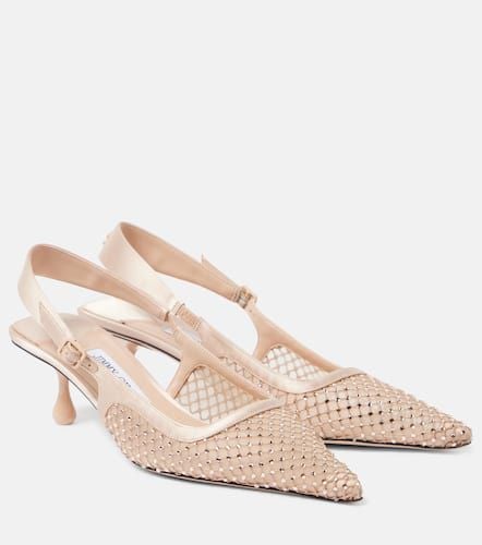 Slingback-Pumps Amel 50 aus Mesh mit Kristallen - Jimmy Choo - Modalova