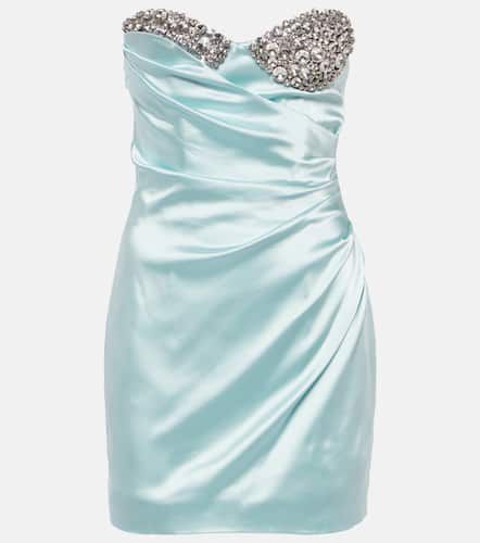 Crystal-embellished satin minidress - Area - Modalova