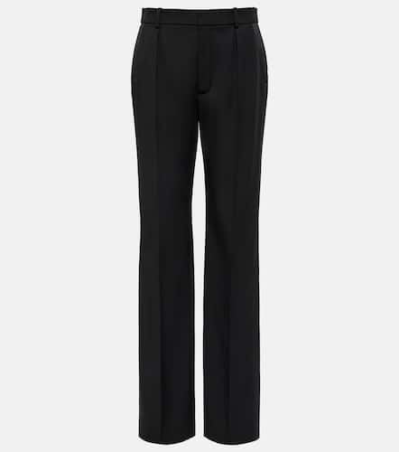 High-rise wool straight pants - Saint Laurent - Modalova