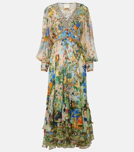 Embellished printed silk maxi dress - Camilla - Modalova