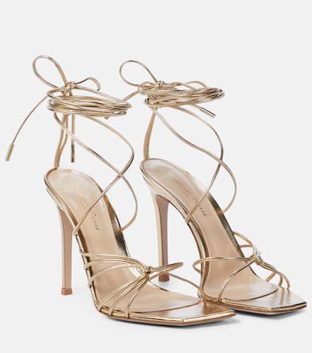 Sandalias de piel metalizada - Gianvito Rossi - Modalova