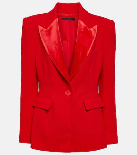 Priestly velvet-trimmed crÃªpe blazer - Alex Perry - Modalova