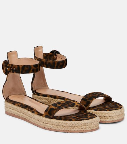 Sandalen aus Veloursleder - Gianvito Rossi - Modalova