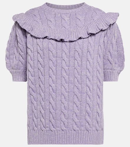 Miu Miu Ruffled wool-blend top - Miu Miu - Modalova