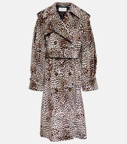 Leopard-print velvet trench coat - Alexandre Vauthier - Modalova