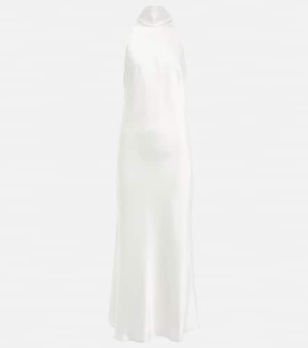 Bridal Capri halterneck satin midi dress - Galvan - Modalova