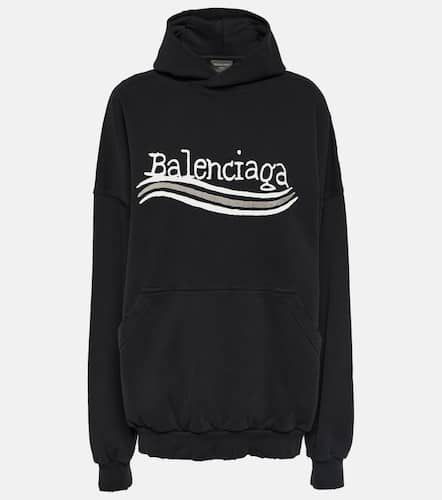 Printed cotton jersey hoodie - Balenciaga - Modalova