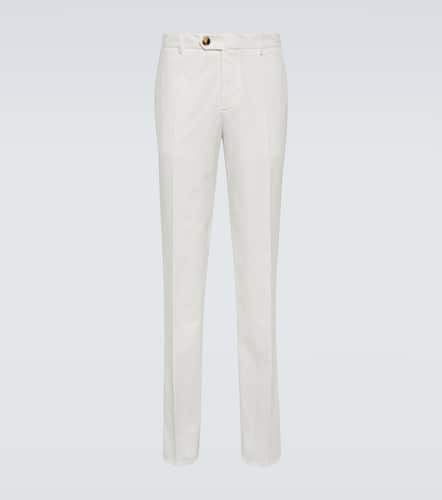 Cotton gabardine slim pants - Brunello Cucinelli - Modalova