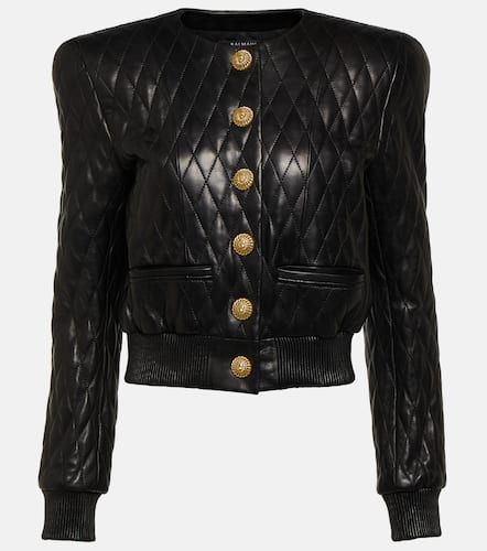 Balmain Quilted leather jacket - Balmain - Modalova