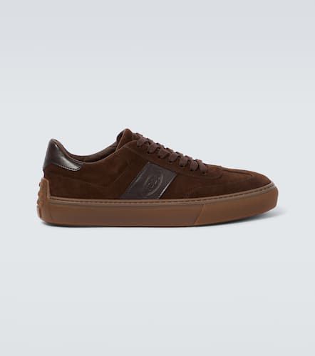 Leather-trimmed suede sneakers - Tod's - Modalova