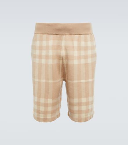 Shorts Check in lana e seta - Burberry - Modalova