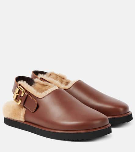 Chloé Nil shearling-lined leather mules - Chloe - Modalova