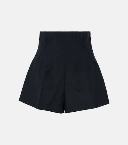 High-rise wool and mohair shorts - Prada - Modalova