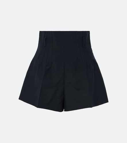 Shorts in lana e mohair a vita alta - Prada - Modalova