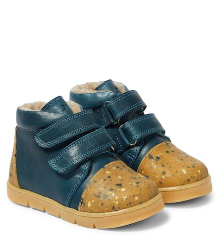 Shearling-lined leather sneakers - Petit Nord - Modalova