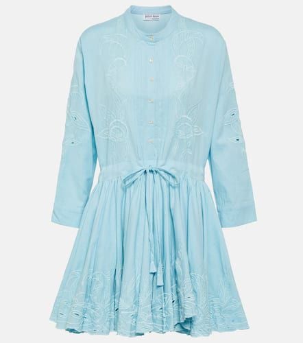 Embroidered cotton minidress - Juliet Dunn - Modalova